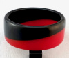 LG76 bright red/blk 1 1/4" diagonal laminate lucite bangle